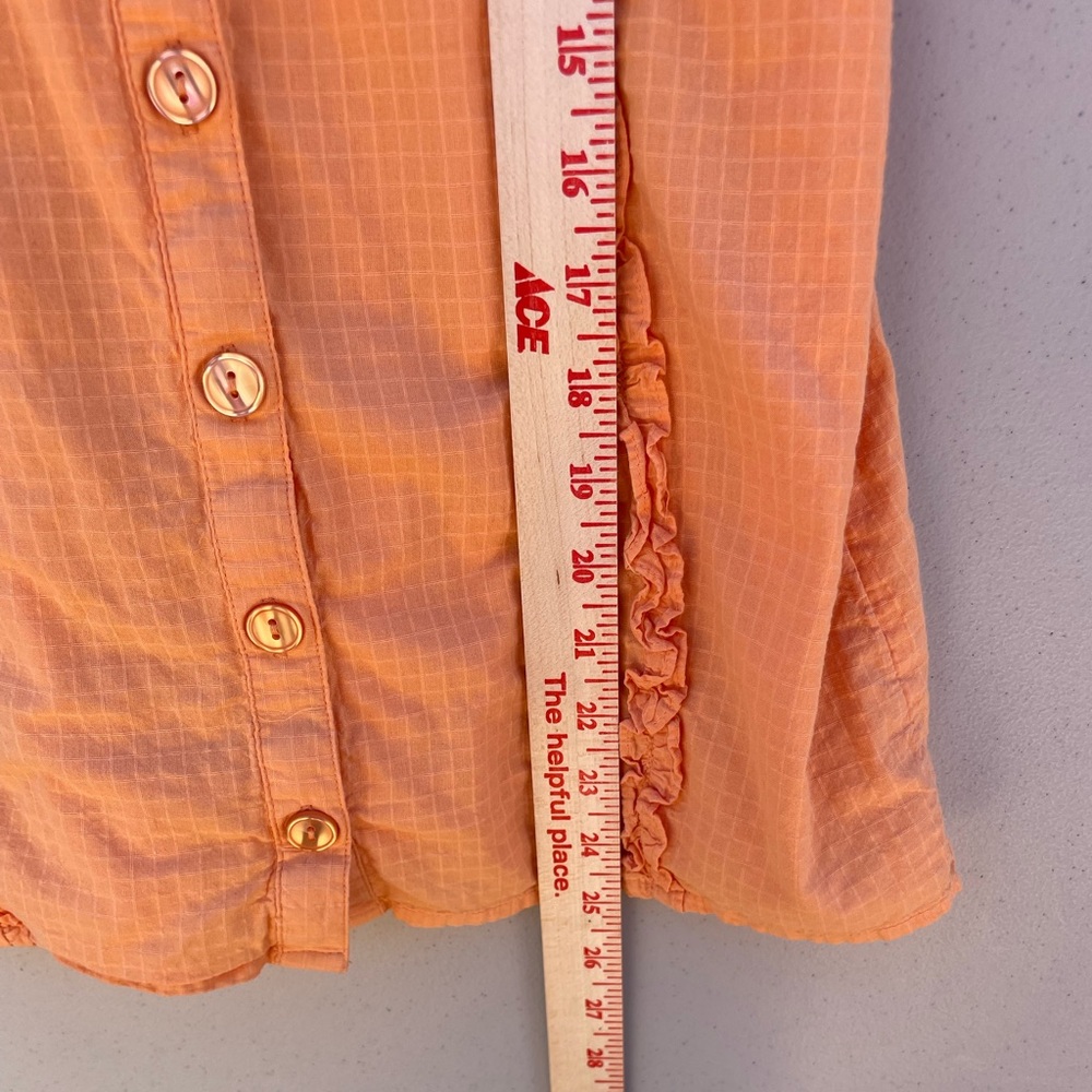 UO London Orange Ruffle Detail Button-Down Mini Dress Size XS - Picture 8 of 11